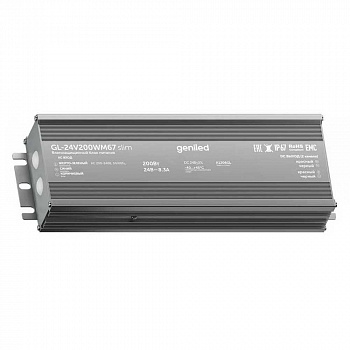 Блок питания Geniled GL-24V200WM67 slim (24V, IP67,200W)
